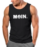 Neverless Tanktop Herren Moin Dialekt Norden Hamburg Anker Print Schwarz/Lila/Dunkelgrün/Beige