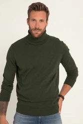 JP1880 Rundhalspullover Rollkragenpullover Dunkelgrün/Grün/Khaki