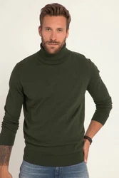 JP1880 Rundhalspullover Rollkragenpullover Dunkelgrün/Grün/Khaki