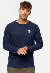 Indicode Langarmshirt INTrense Dunkelblau/Blau/Lila