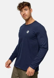 Indicode Langarmshirt INTrense Dunkelblau/Blau/Lila
