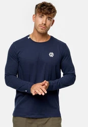 Indicode Langarmshirt INTrense Dunkelblau/Blau/Lila