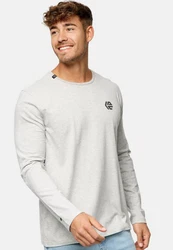 Indicode Langarmshirt INTrense Grau/Hellgrau