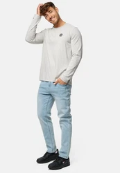 Indicode Langarmshirt INTrense Grau/Hellgrau
