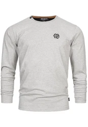 Indicode Langarmshirt INTrense Grau/Hellgrau