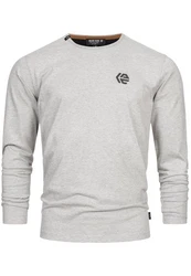 Indicode Langarmshirt INTrense Grau/Hellgrau