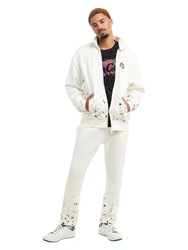 CARLO COLUCCI Sweatjacke DelFavero Weiß/Creme/Beige/Hellblau