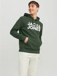 Jack & Jones Sweatshirt JJECORP LOGO SWEAT HOOD (3478) grn/wei Jack & Jones Sweatshirt JJECORP LOGO SWEAT HOOD (3478) grn/wei
