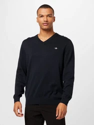 GANT Pullover Classic Cotton V-Neck navy/hellgrau/kirschrot/schwarz