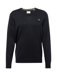 GANT Pullover Classic Cotton V-Neck navy/hellgrau/kirschrot/schwarz