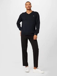 GANT Pullover Classic Cotton V-Neck navy/hellgrau/kirschrot/schwarz