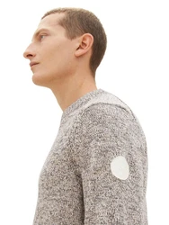 TOM TAILOR Rundhalspullover Khaki