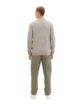 TOM TAILOR Rundhalspullover Khaki