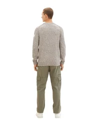 TOM TAILOR Rundhalspullover Khaki