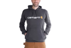 Carhartt Signature Logo Kapuzenpullover (100074) grau-weiss/dunkelgrau/crh-carbon heather (100074)