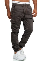 Indicode Cargohose LEVI Khaki/Dunkelgrün