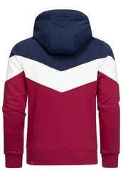 Amaci&Sons Kapuzenpullover ARDMORE Sweatjacke Bordeaux/Dunkelrot/Rot