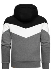 Amaci&Sons Kapuzenpullover ARDMORE Sweatjacke Grau/Dunkelgrau/Hellgrau