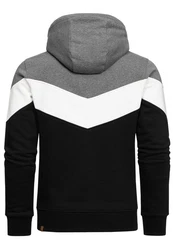 Amaci&Sons Kapuzenpullover ARDMORE Sweatjacke Schwarz/Orange/Creme/Weiß/Grau
