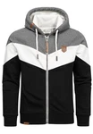 Amaci&Sons Kapuzenpullover ARDMORE Sweatjacke Schwarz/Orange/Creme/Weiß/Grau
