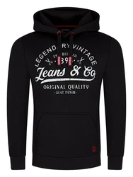 riverso Herren Kapuzenpullover RIVArmin Hoodie Sweatshirt Schwarz