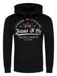 riverso Herren Kapuzenpullover RIVArmin Hoodie Sweatshirt Schwarz