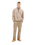 TOM TAILOR Denim Strickpullover FLEECE SWEAT Beige/Khaki/Braun