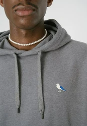 Cleptomanicx Kapuzensweatshirt Hooded Embro Gull 2 grau