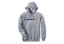 Carhartt Signature Logo Kapuzenpullover (100074) grau/Hellgrau/heather grey