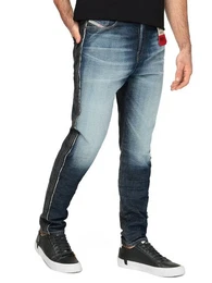 Tapered-fit-Jeans Regular mit tiefem Schritt - D-Vider 009GR - Lnge:30