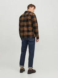 Jack & Jones Karohemd JPRROY CHECK OVERSHIRT L/S SN Braun