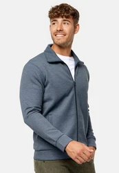 Indicode Sweatjacke INSharpis Dunkelblau/Grau/Blau