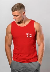Neverless Herren Tank-Top Aufdruck Drippy Duck Ente Graffiti Style Rot/Dunkelrot
