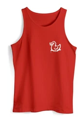Neverless Herren Tank-Top Aufdruck Drippy Duck Ente Graffiti Style Rot/Dunkelrot