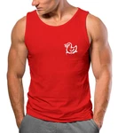 Neverless Herren Tank-Top Aufdruck Drippy Duck Ente Graffiti Style Rot/Dunkelrot