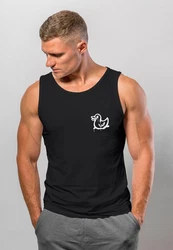 Neverless Herren Tank-Top Aufdruck Drippy Duck Ente Graffiti Style Schwarz/Weiß/Dunkelblau
