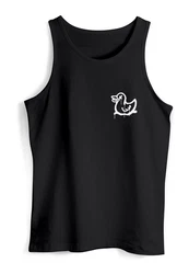 Neverless Herren Tank-Top Aufdruck Drippy Duck Ente Graffiti Style Schwarz/Weiß/Dunkelblau