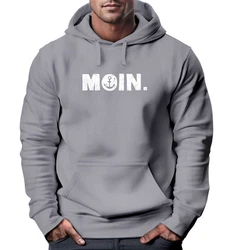 Neverless Hoodie Herren Moin Dialekt Norden Hamburg Anker Print Hellblau/Beige/Grau/Dunkelgrau/Dunkelblau/Blau