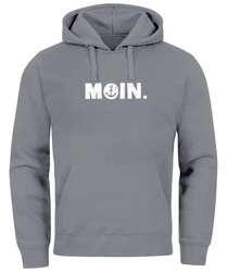 Neverless Hoodie Herren Moin Dialekt Norden Hamburg Anker Print Hellblau/Beige/Grau/Dunkelgrau/Dunkelblau/Blau