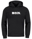 Neverless Hoodie Herren Moin Dialekt Norden Hamburg Anker Print Hellblau/Schwarz/Beige