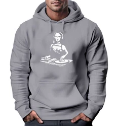 Neverless Hoodie Herren Mona Lisa Techno Festival DJ Electronic Music Rave Hellgrau/Grau/Dunkelgrau/Silber