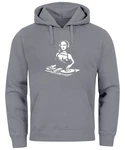 Neverless Hoodie Herren Mona Lisa Techno Festival DJ Electronic Music Rave Hellgrau/Grau/Dunkelgrau/Silber