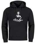 Neverless Hoodie Herren Mona Lisa Techno Festival DJ Electronic Music Rave Schwarz