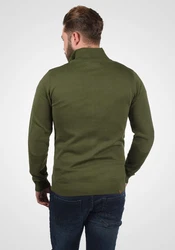 Blend Robin Herren Strickpullover Troyer Mit Stehkragen Und Reißverschluss (70815) Dunkelgrün