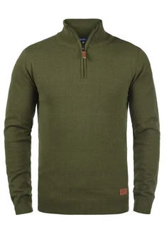 Blend Robin Herren Strickpullover Troyer Mit Stehkragen Und Reißverschluss (70815) Dunkelgrün