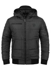 Blend Boris Herren Winterjacke Steppjacke mit Kapuze und Stehkragen (74655) Dunkelgrau/Schwarz/Grau