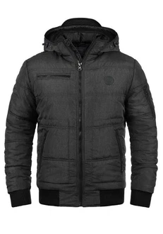 Blend Boris Herren Winterjacke Steppjacke mit Kapuze und Stehkragen (74655) Dunkelgrau/Schwarz/Grau