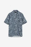 Cinque Blusenshirt Kurzarmhemd dunkelblau