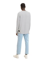 TOM TAILOR Denim Strickpullover BASIC Grau/Hellgrau