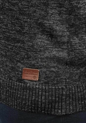 Blend Herren Strickpullover V-Ausschnitt Dansel Dunkelgrau/Grau/Schwarz